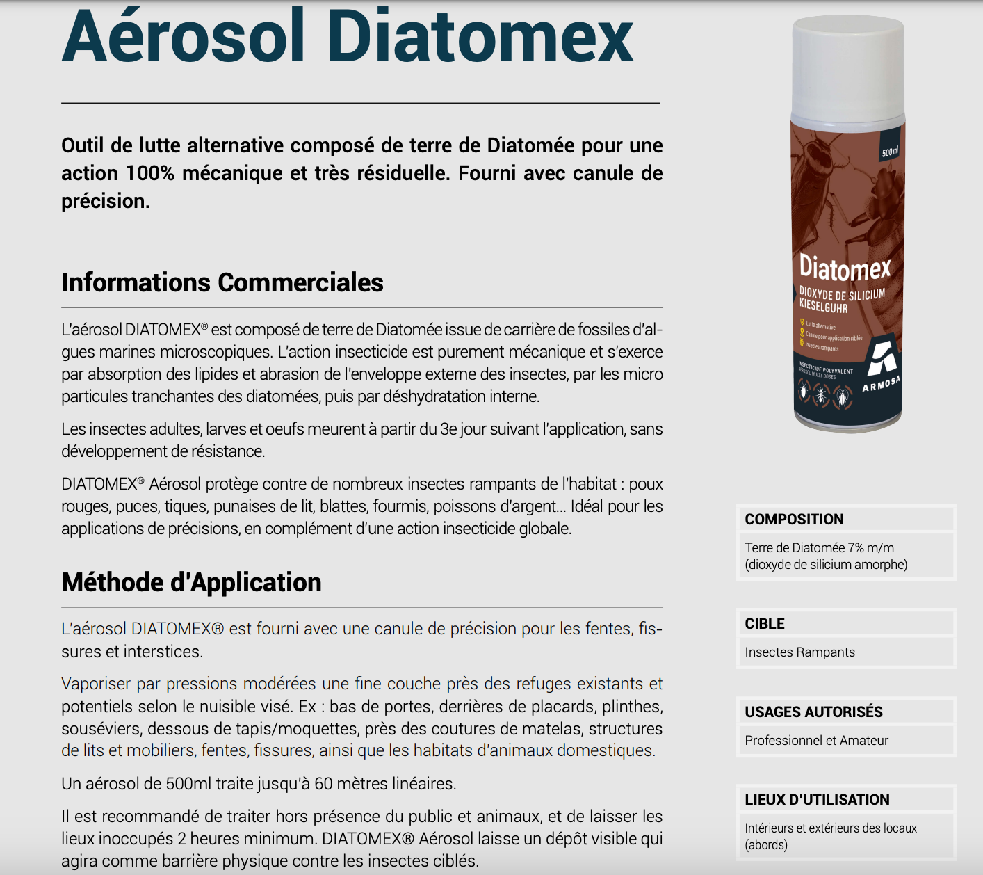 Aérosol Diatomex® 500 ml | NuisibleShop