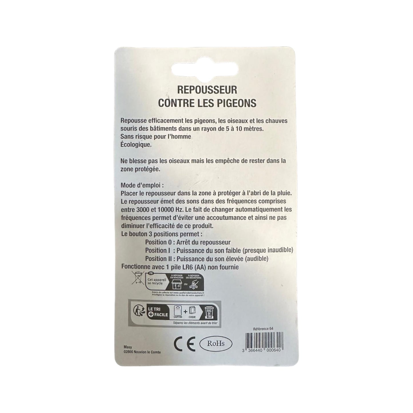 Lot de 4 Ultrasons Anti-Pigeons et Oiseaux : Solution Efficace et Écologique