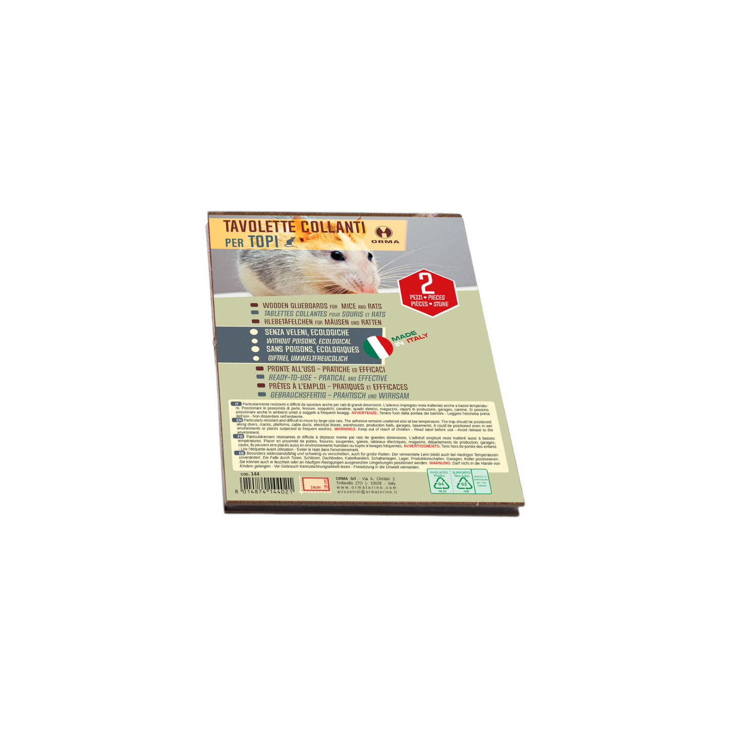 Lot de 4 Plaques Collantes Piège à Souris Ultra-Efficaces
