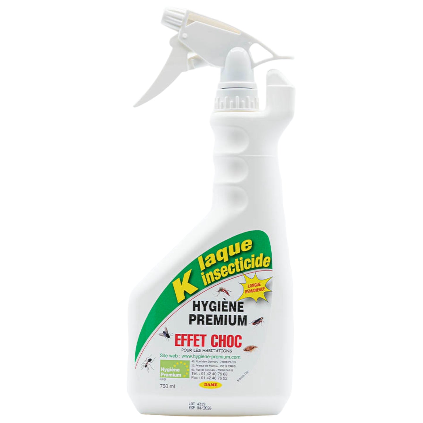K Laque - Insecticide Professionnel Ultra-Efficace pour Insectes Volants et Rampants