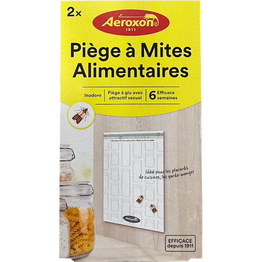 Pièges Collants Anti-Mites Alimentaires (x2) : Protection Efficace