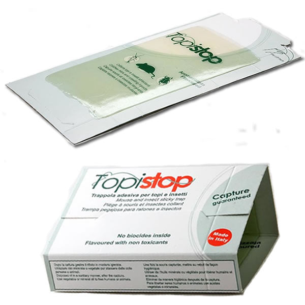 Pack de 10 Plaques Collantes Pièges à Rongeurs - Odeur Attractive Intégrée - Topistop