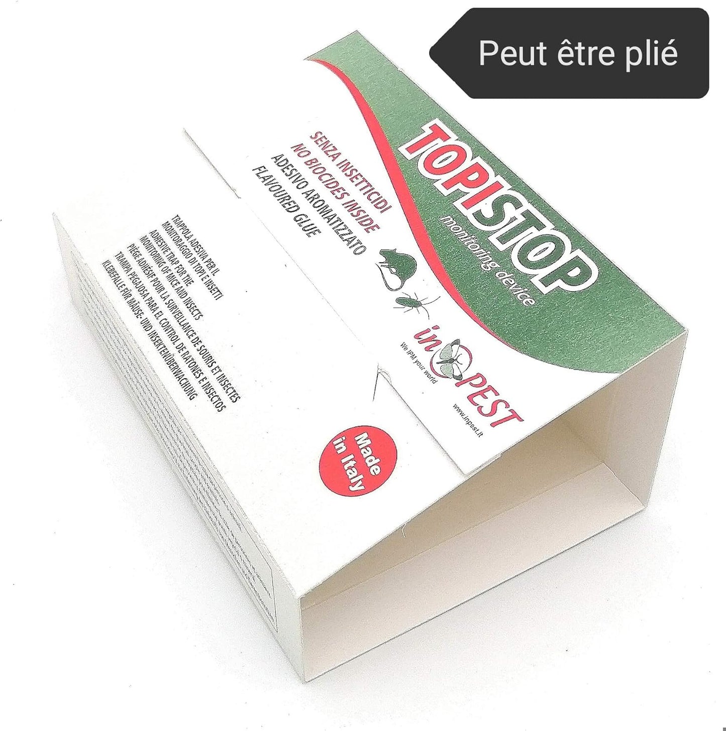 Pack de 10 Plaques Collantes Pièges à Rongeurs - Odeur Attractive Intégrée - Topistop