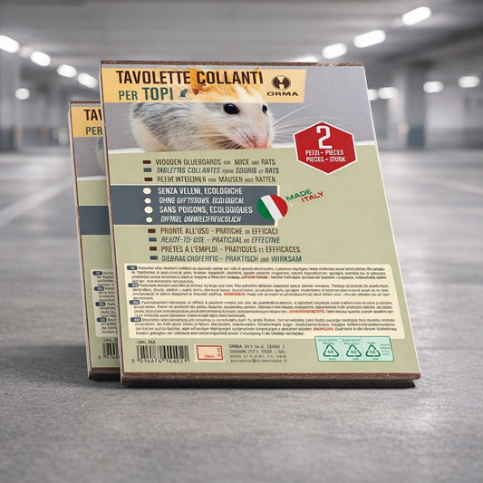 Lot de 4 Plaques Collantes Piège à Souris Ultra-Efficaces