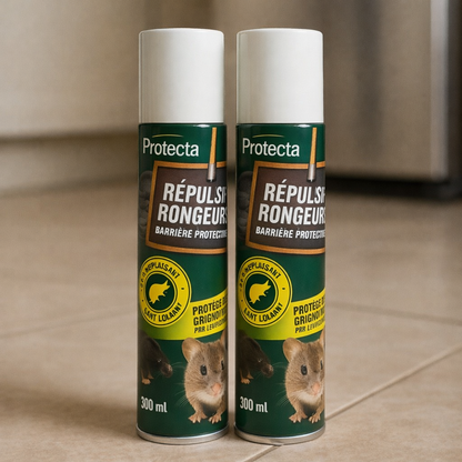 Lot de 2 Répulsifs Anti Rongeurs Naturel et Efficace contre Souris et Rats - à base d’Huile Essentielle