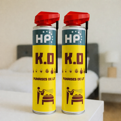 Lot de 2 KO Punaises de Lit - Éradication Rapide en 15 Secondes, Parfum Citronnelle - Traitement professionnel