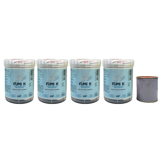 Lot de 4 fumigateurs insecticides FUMI K 20G