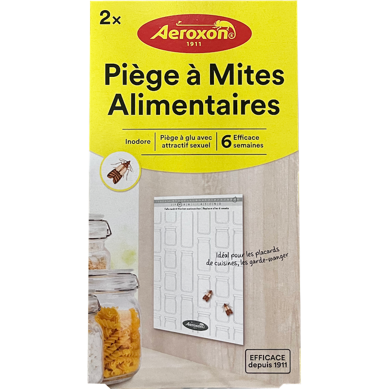 Pièges Collants Anti-Mites Alimentaires (x2) : Protection Efficace